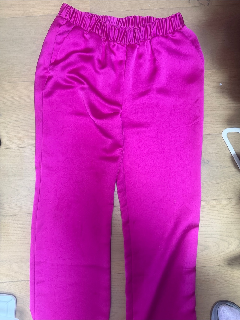 Vibrant Fuchsia Satin Pant